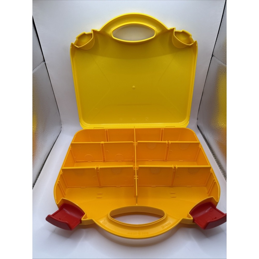 LEGO Yellow & Orange Plastic Carrying Case Storage Box With Dividers‎